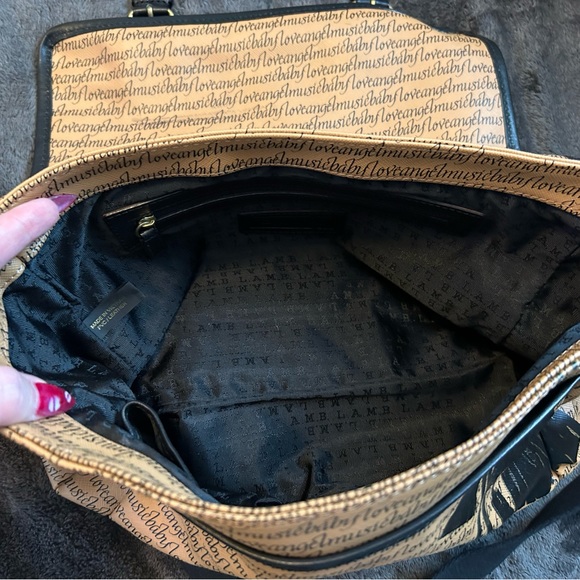 L.A.M.B. Leather crossbody messenger bag - Picture 6 of 10